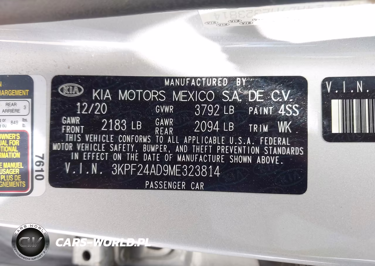 2021 Kia Forte Lxs VIN:3KPF24AD9ME323814 - 9