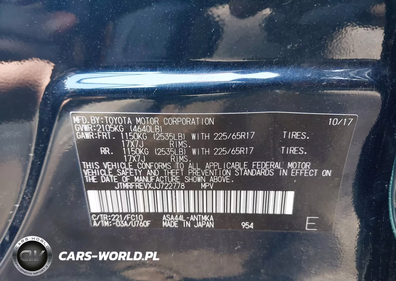 2018 Toyota Rav4 Xle VIN:JTMRFREVXJJ722778 - 9