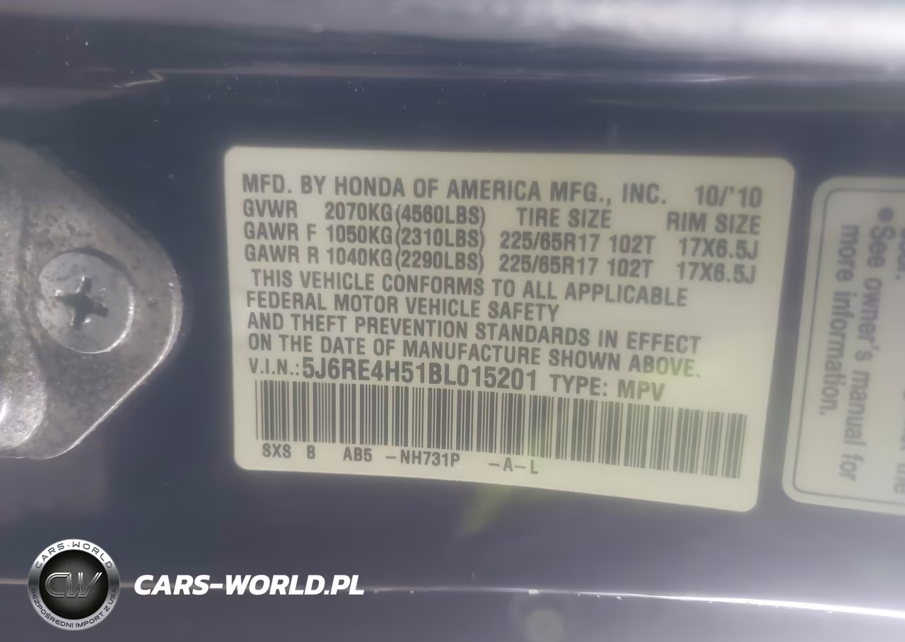 2011 Honda Cr-V Ex VIN:5J6RE4H51BL015201 - 9