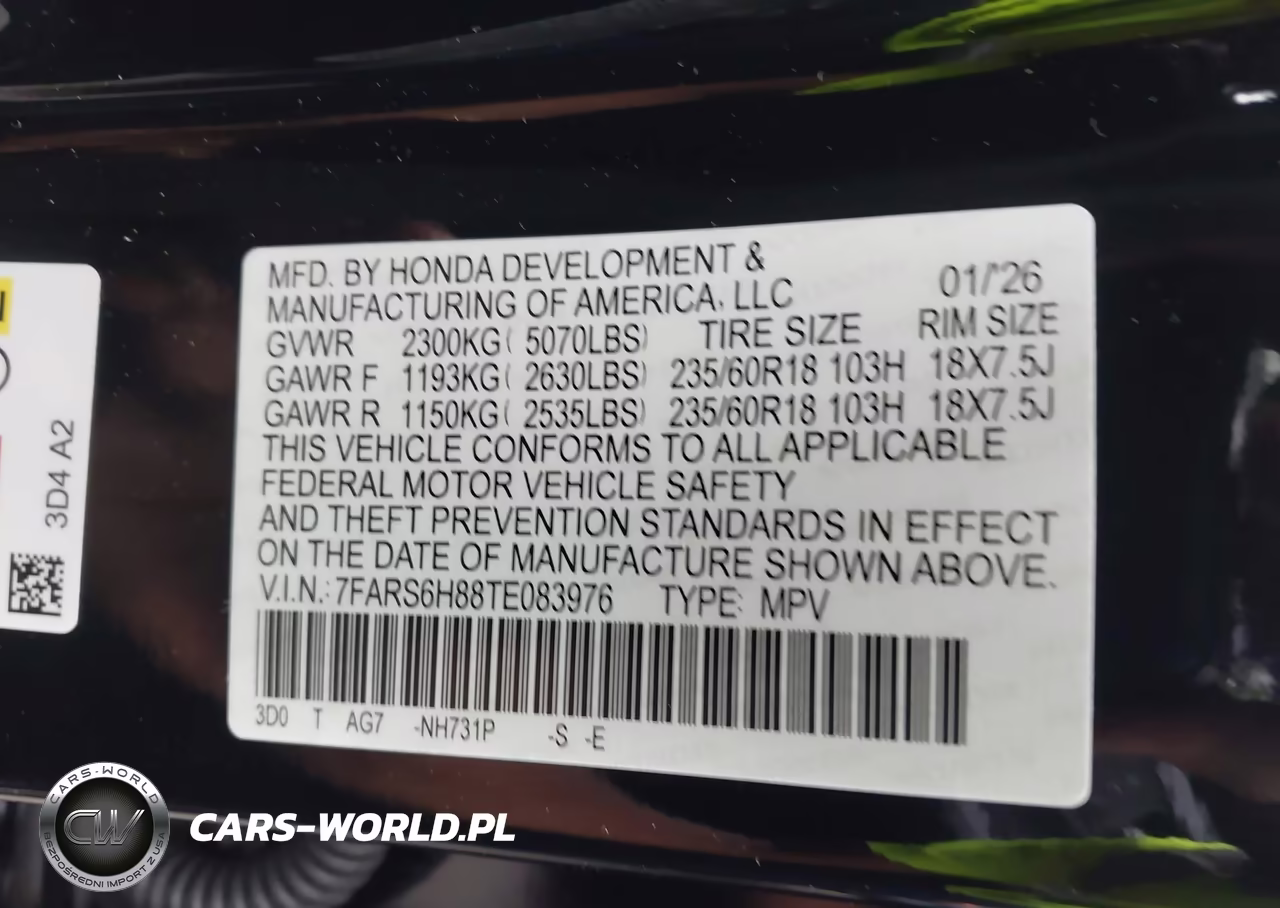 2026 Honda Cr-V Hybrid Awd Sport-L VIN:7FARS6H88TE083976 - 9