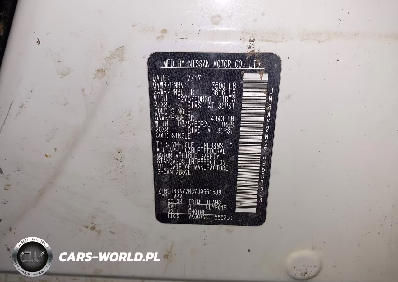 2018 Nissan Armada Sl VIN:JN8AY2NC7J9551538 - 9