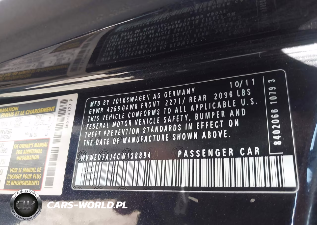 2012 Volkswagen Gti 2-Door VIN:WVWED7AJ4CW138894 - 9