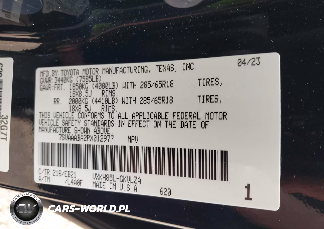 2023 Toyota Sequoia Trd Pro VIN:7SVAAABA2PX012977 - 9