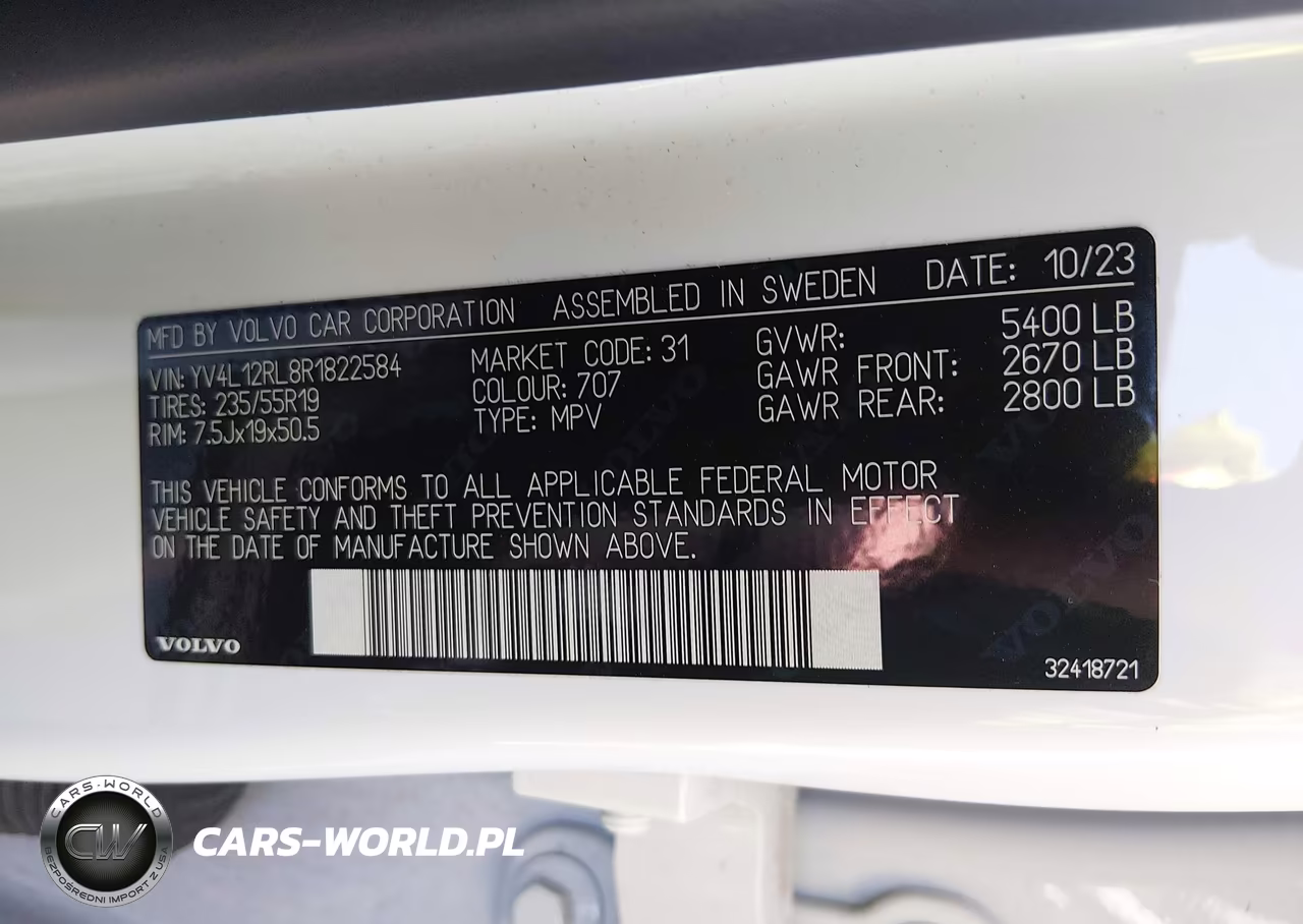 2024 Volvo Xc60 B5 Plus Dark Theme VIN:YV4L12RL8R1822584 - 9