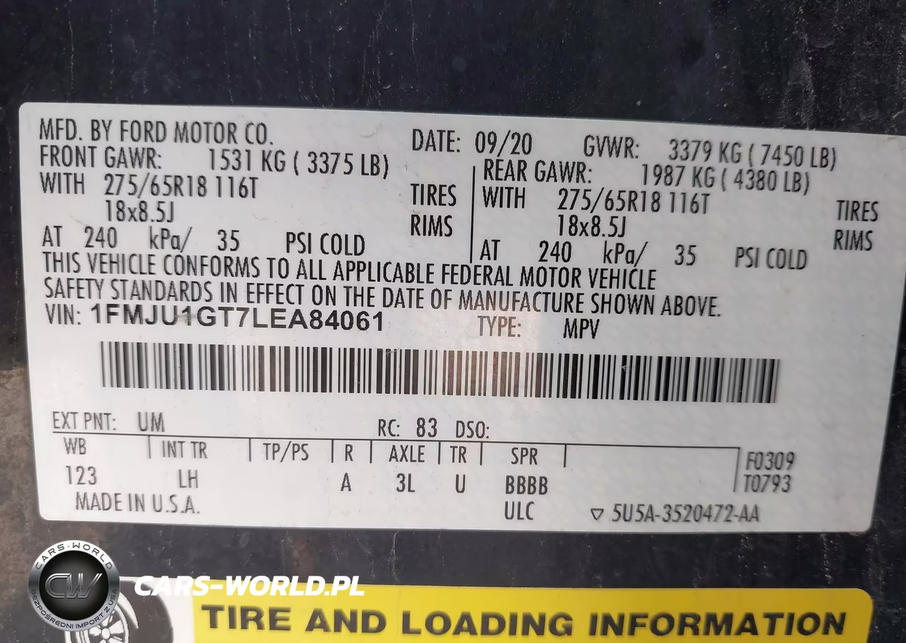 2020 Ford Expedition Xl VIN:1FMJU1GT7LEA84061 - 9