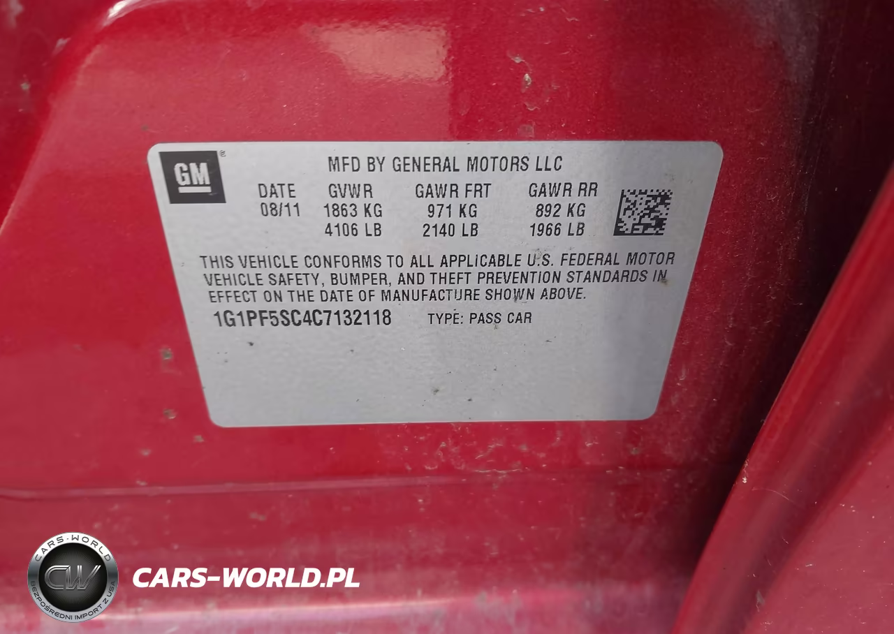 2012 Chevrolet Cruze 1Lt VIN:1G1PF5SC4C7132118 - 9