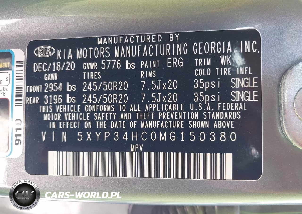 2021 Kia Telluride Ex VIN:5XYP34HC0MG150380 - 9