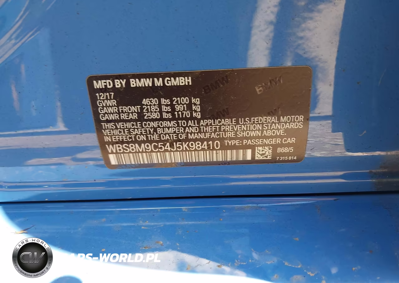 2018 BMW M3 Cs VIN:WBS8M9C54J5K98410 - 9