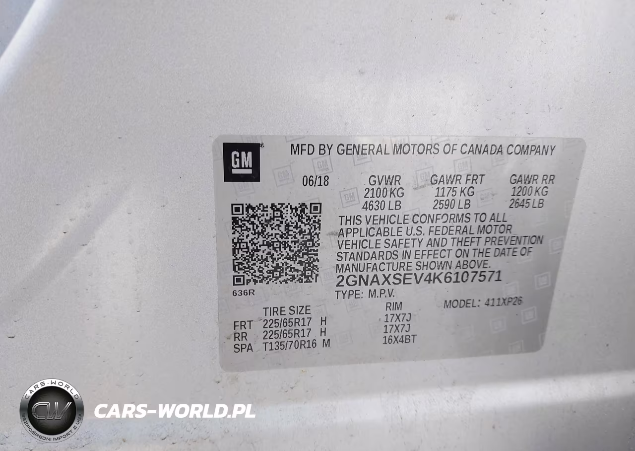 2019 Chevrolet Equinox Ls VIN:2GNAXSEV4K6107571 - 9