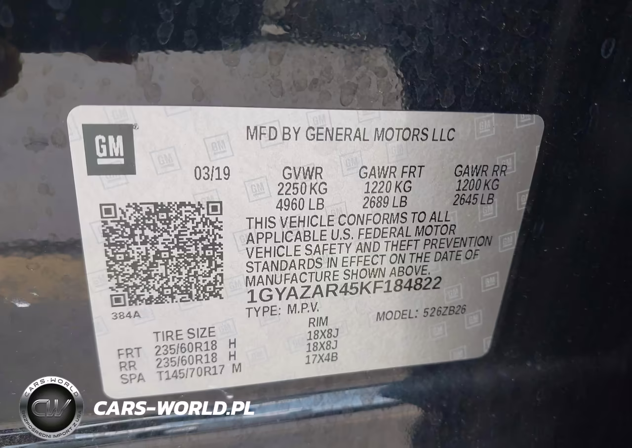 2019 Cadillac Xt4 Luxury VIN:1GYAZAR45KF184822 - 9