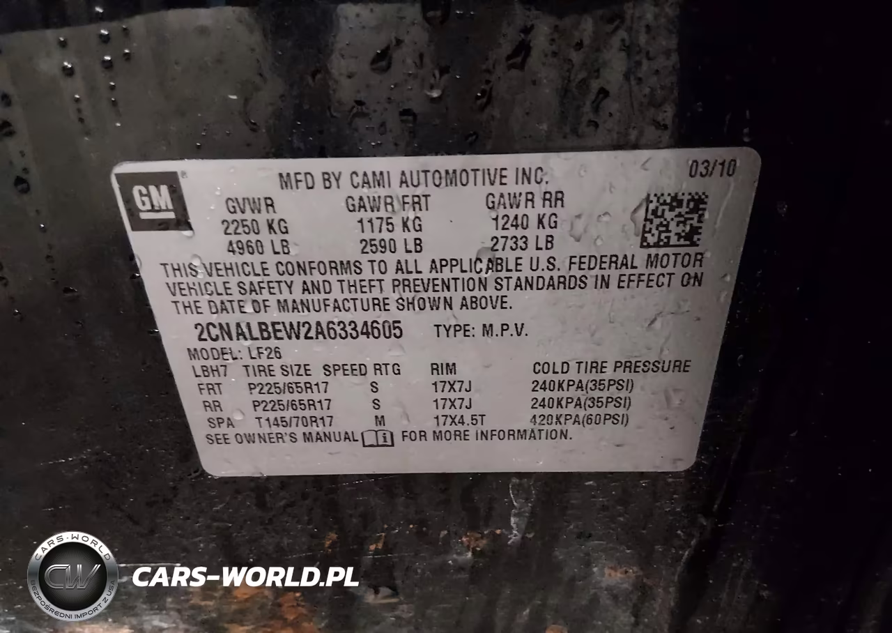 2010 Chevrolet Equinox Ls VIN:2CNALBEW2A6334605 - 9