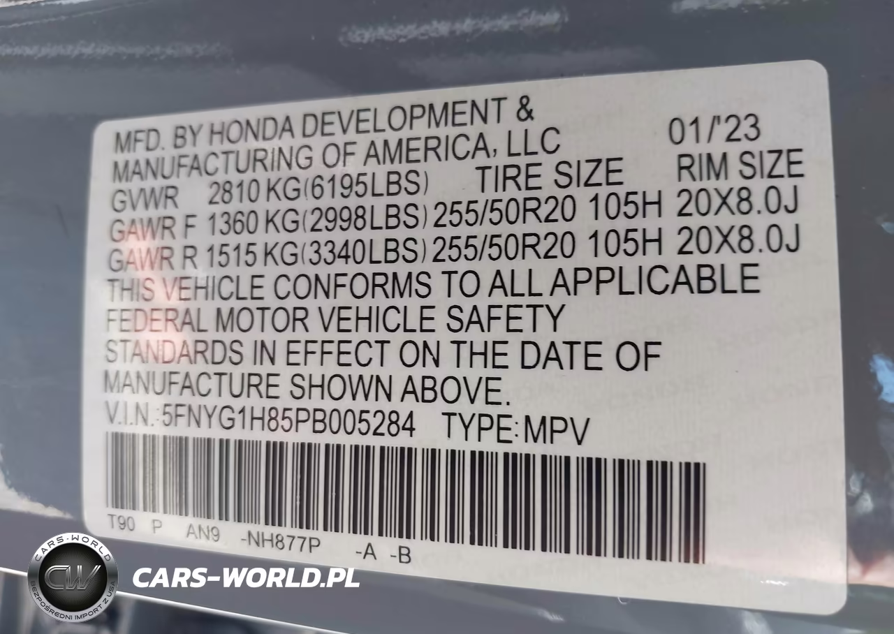 2023 Honda Pilot Awd Elite VIN:5FNYG1H85PB005284 - 9