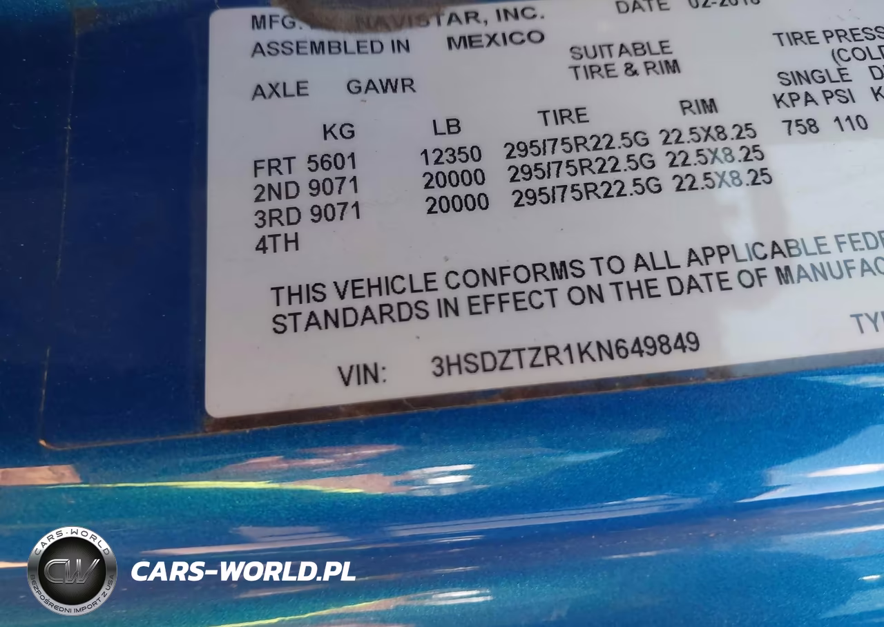 2019 International Lt VIN:3HSDZTZR1KN649849 - 8
