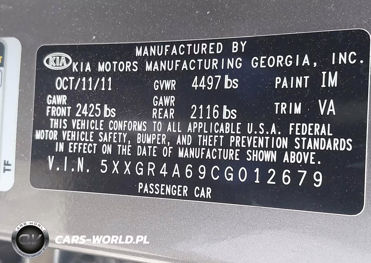 2012 Kia Optima Sx VIN:5XXGR4A69CG012679 - 9