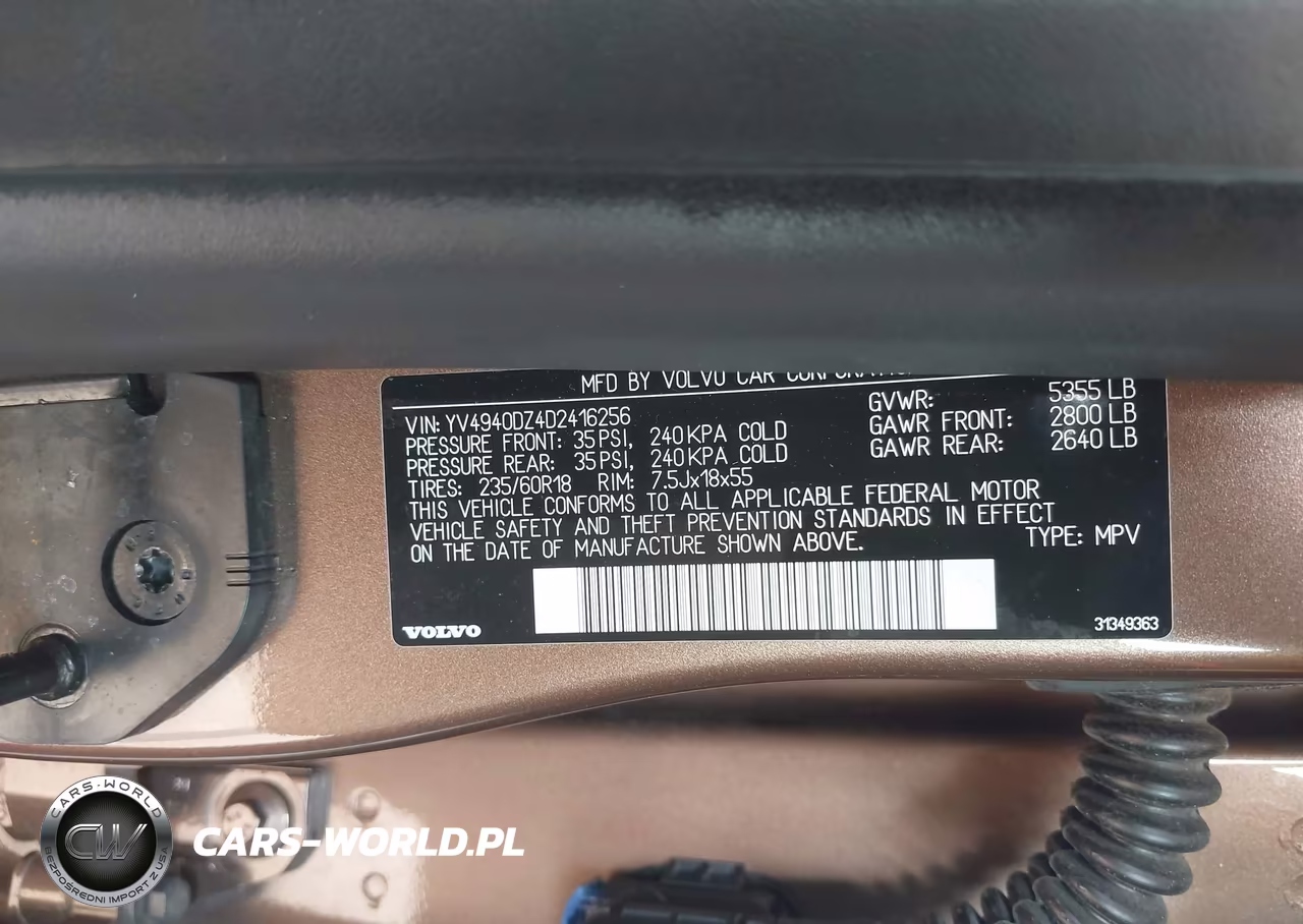 2013 Volvo Xc60 3.2 Premier Plus VIN:YV4940DZ4D2416256 - 9