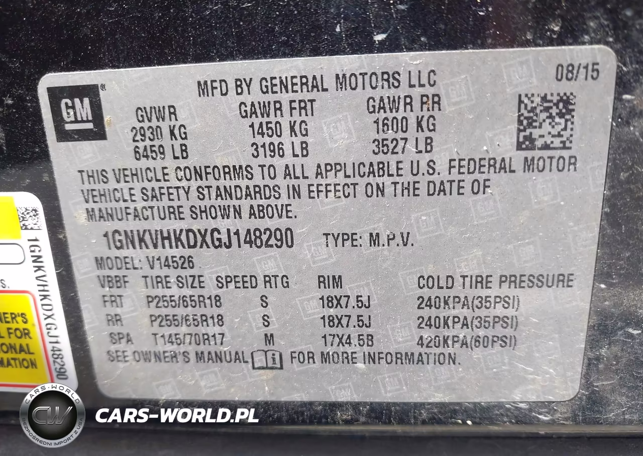 2016 Chevrolet Traverse Lt VIN:1GNKVHKDXGJ148290 - 9