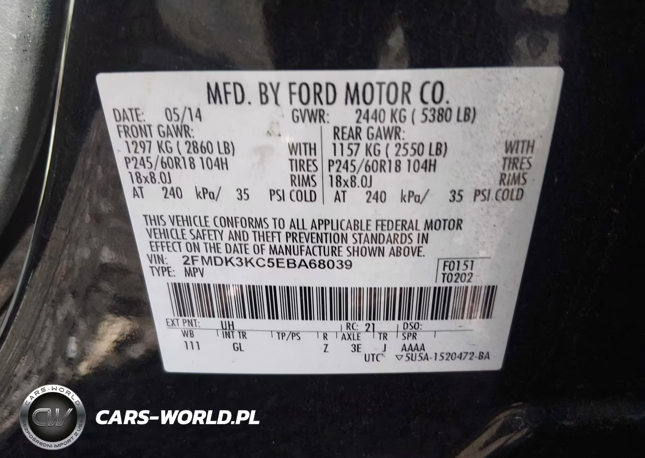 2014 Ford Edge Limited VIN:2FMDK3KC5EBA68039 - 9
