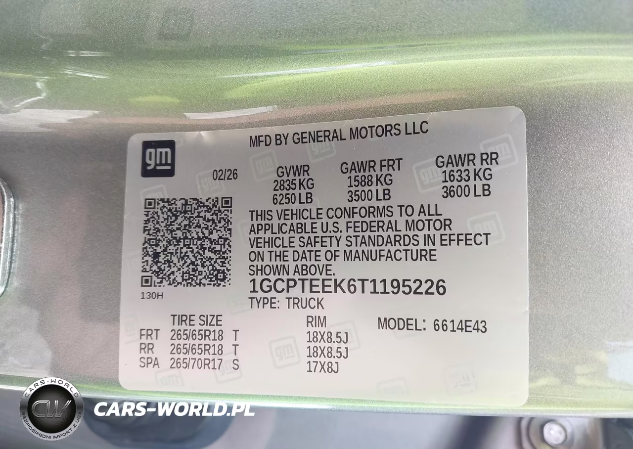 2026 Chevrolet Colorado Trail Boss, 4Wd VIN:1GCPTEEK6T1195226 - 9