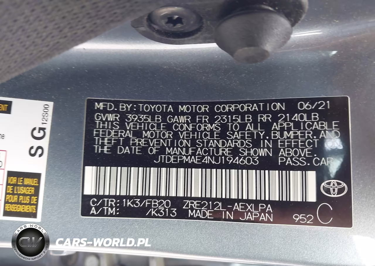 2022 Toyota Corolla Le VIN:JTDEPMAE4NJ194603 - 9