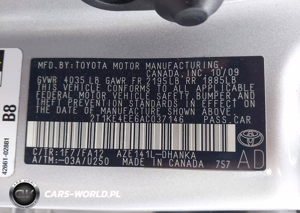 2010 Toyota Matrix S VIN:2T1KE4EE6AC037146 - 9