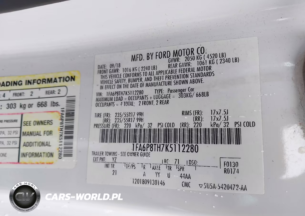 2019 Ford Mustang Ecoboost VIN:1FA6P8TH7K5112280 - 9