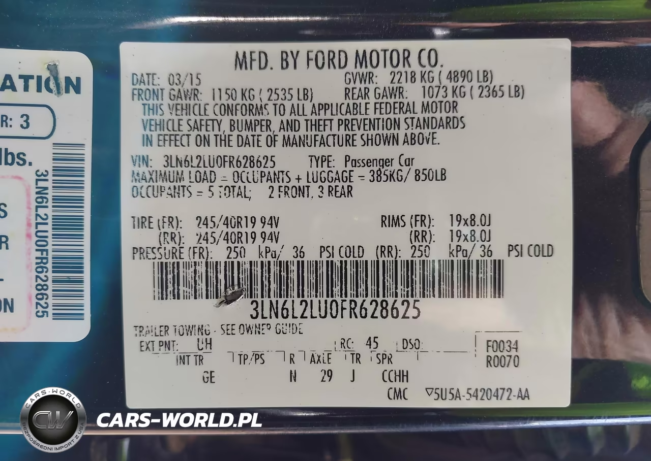 2015 Lincoln Mkz Hybrid VIN:3LN6L2LU0FR628625 - 9