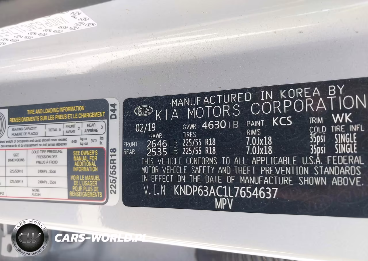 2020 Kia Sportage S VIN:KNDP63AC1L7654637 - 9