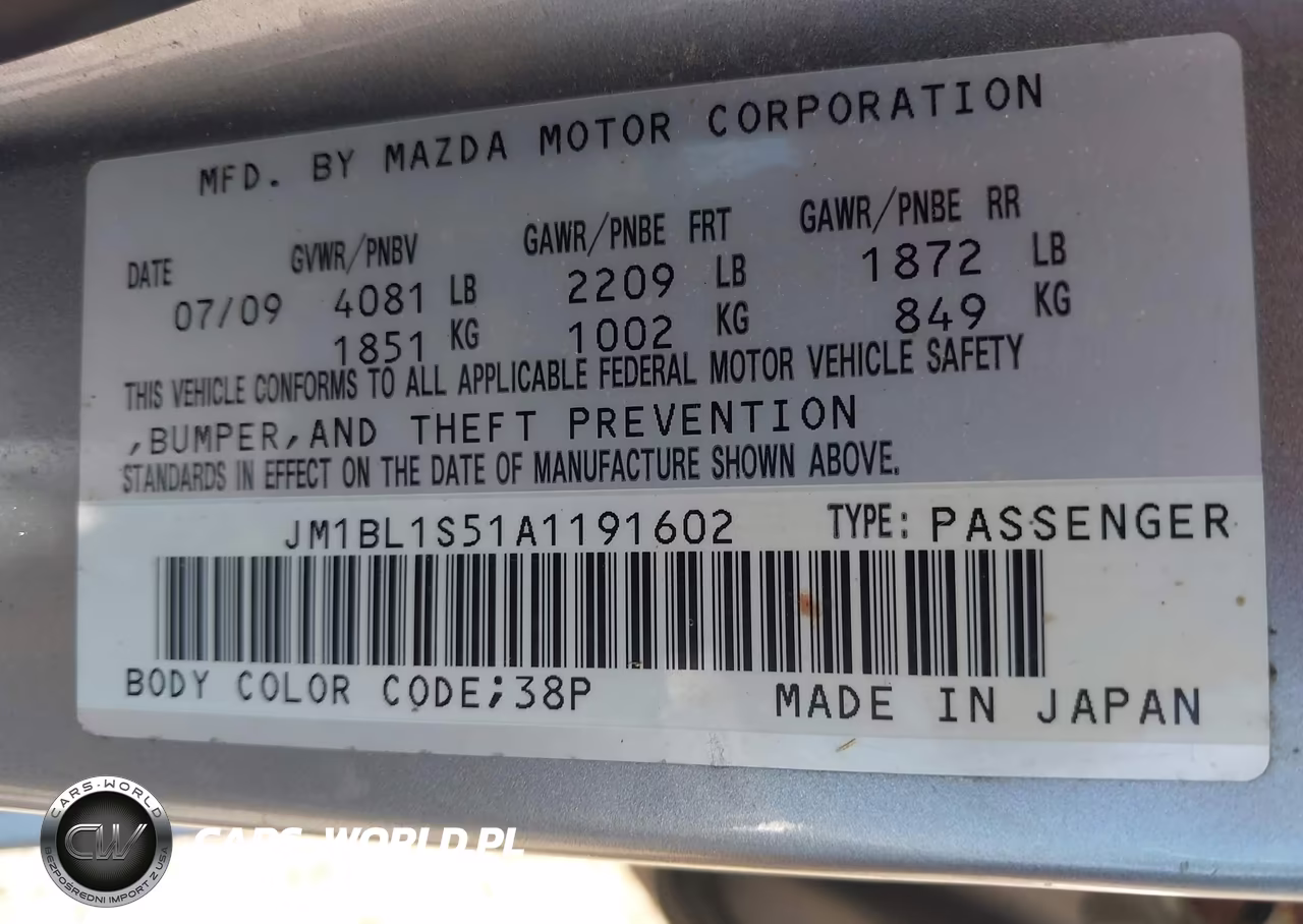 2010 Mazda Mazda3 S Grand Touring VIN:JM1BL1S51A1191602 - 9