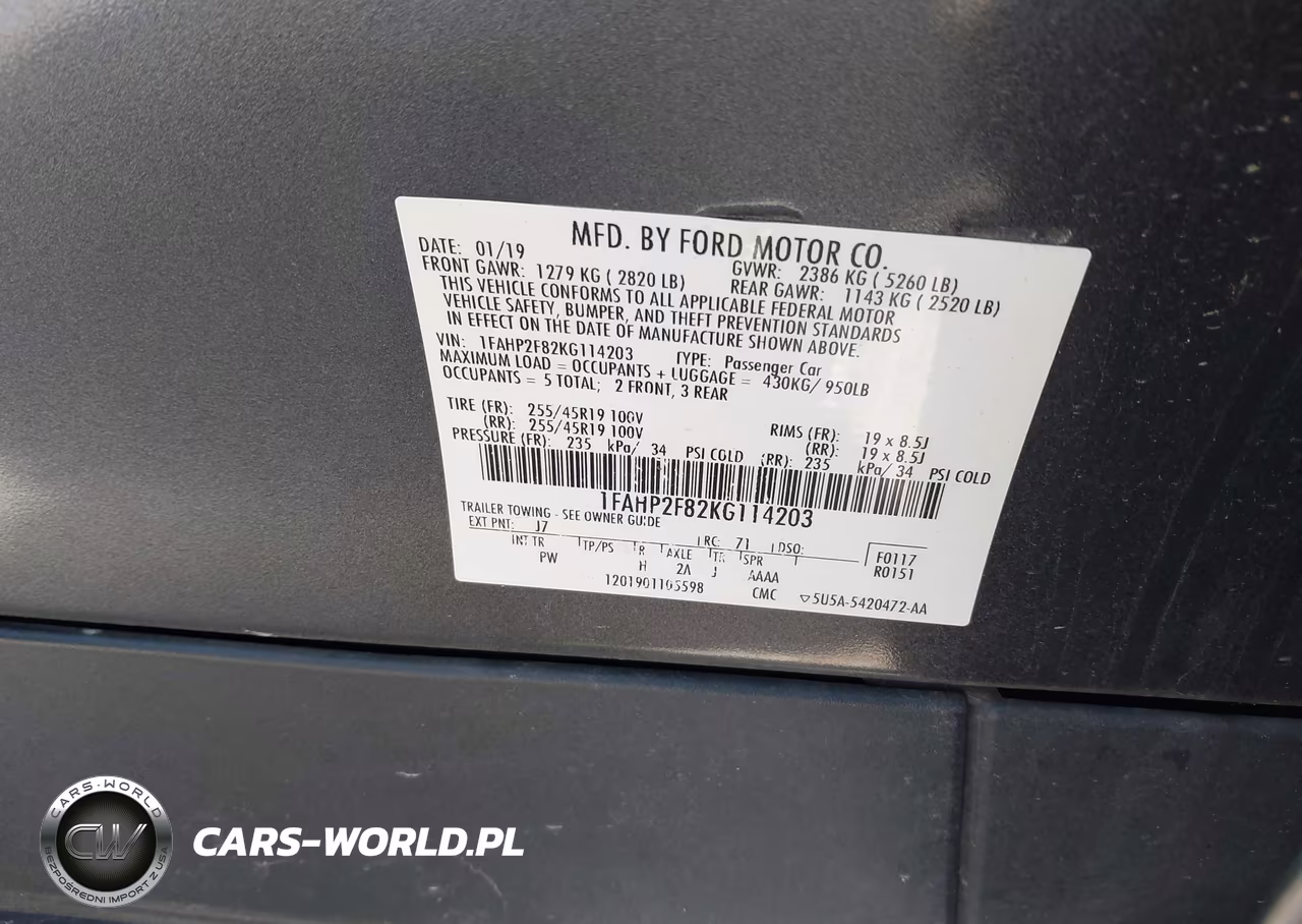 2019 Ford Taurus Limited VIN:1FAHP2F82KG114203 - 9