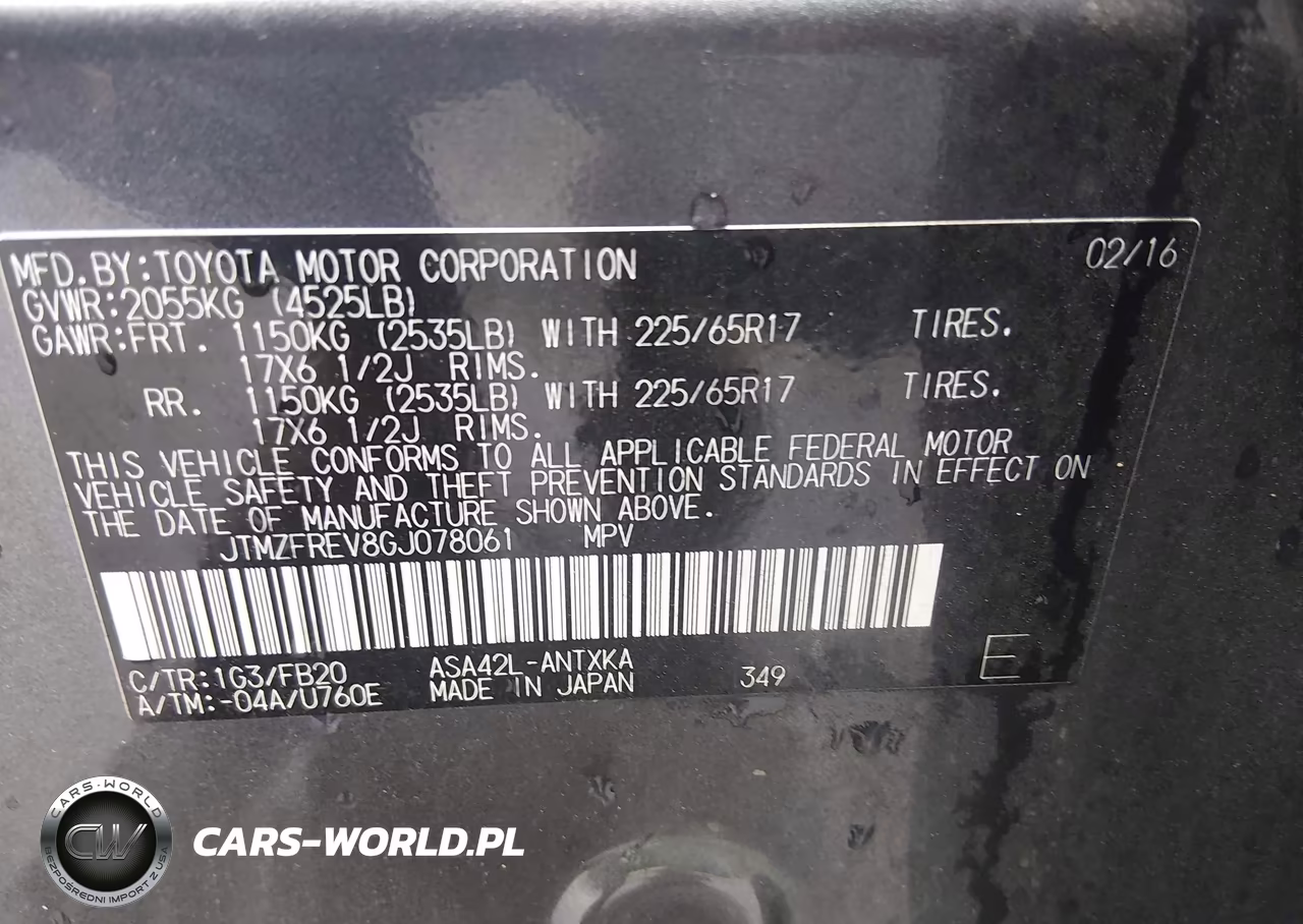 2016 Toyota Rav4 Le VIN:JTMZFREV8GJ078061 - 9