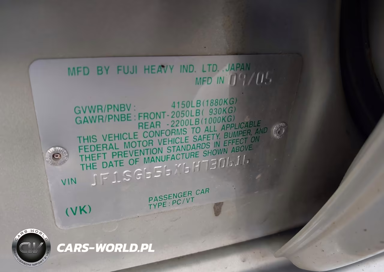 2006 Subaru Forester 2.5X VIN:JF1SG656X6H730616 - 9