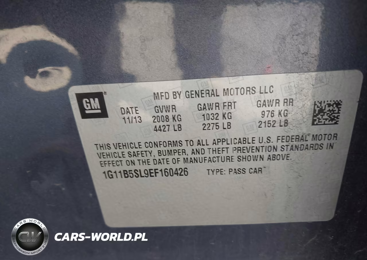 2014 Chevrolet Malibu 1Ls VIN:1G11B5SL9EF160426 - 9