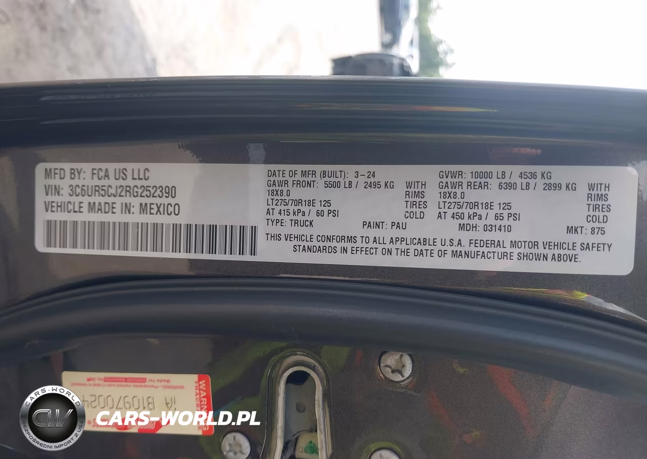 2024 Ram 2500 Tradesman 4X4 6'4 Box VIN:3C6UR5CJ2RG252390 - 9