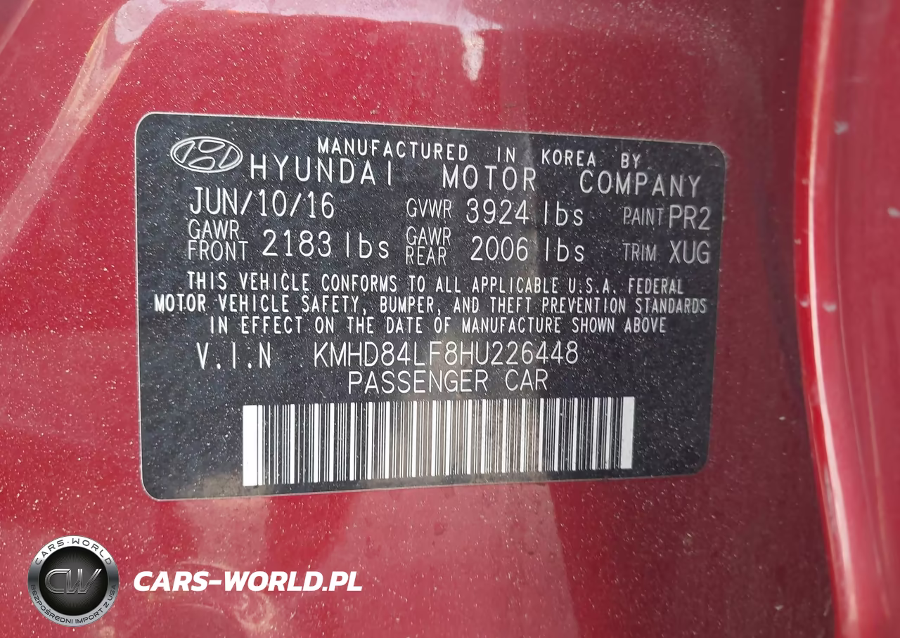 2017 Hyundai Elantra Se VIN:KMHD84LF8HU226448 - 9