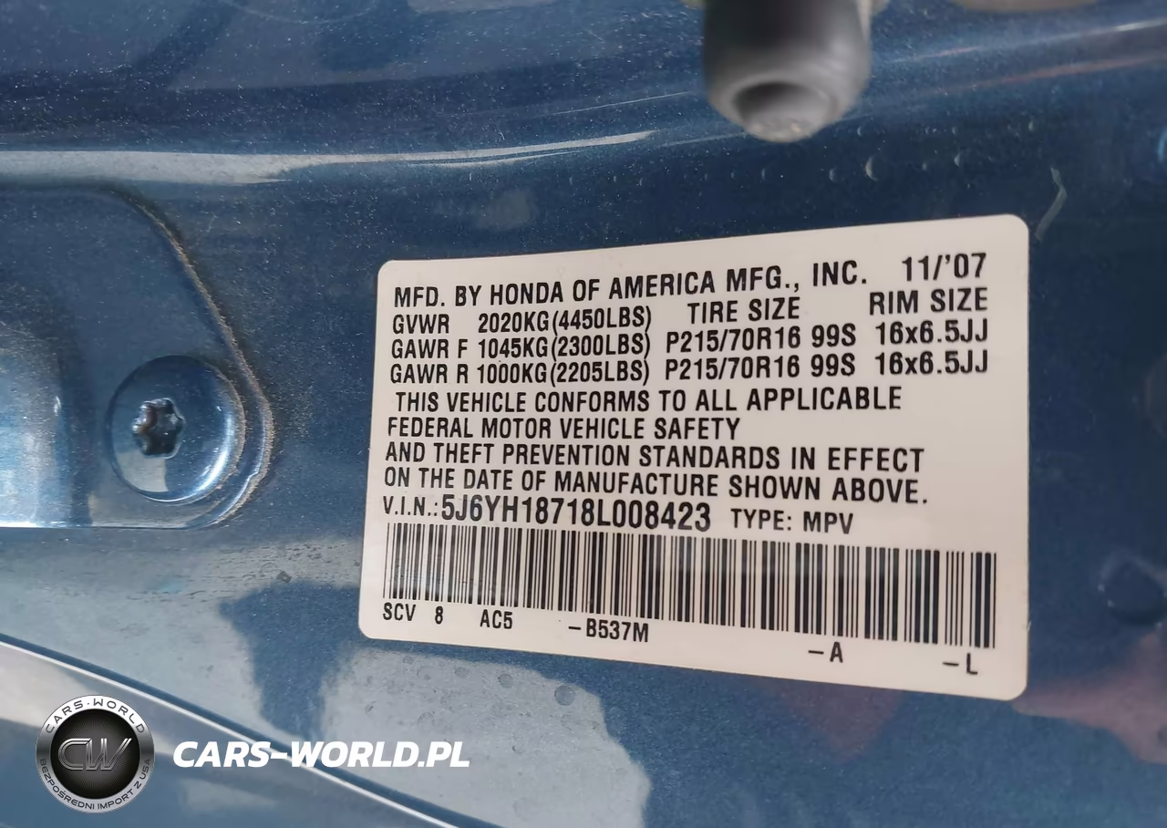 2008 Honda Element Ex VIN:5J6YH18718L008423 - 9