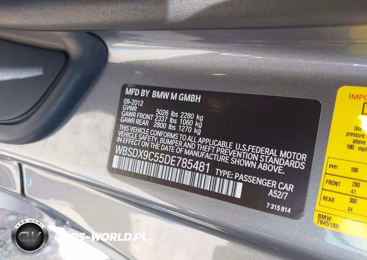 2013 BMW M3 VIN:WBSDX9C55DE785481 - 9