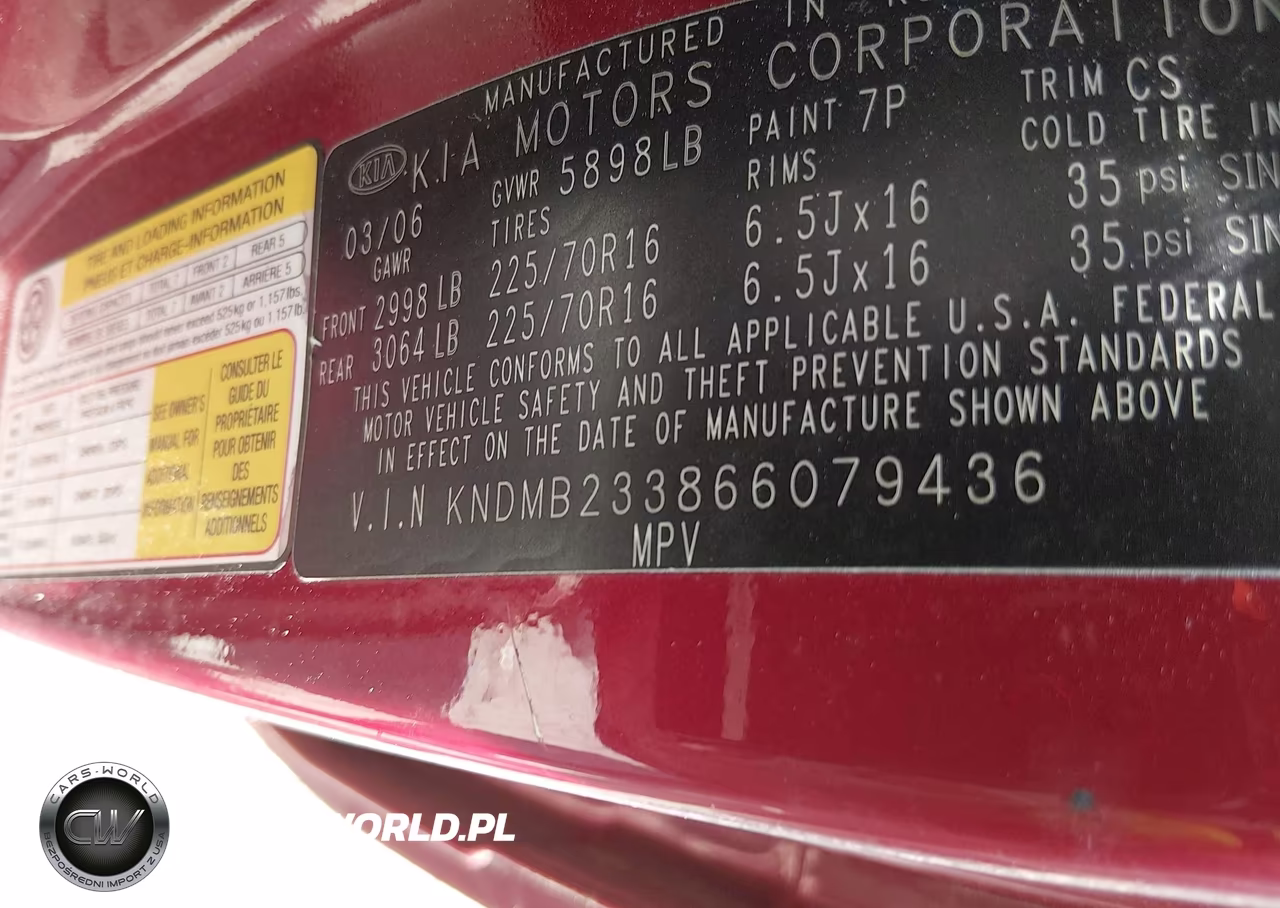 2006 Kia Sedona Ex-Lx VIN:KNDMB233866079436 - 9