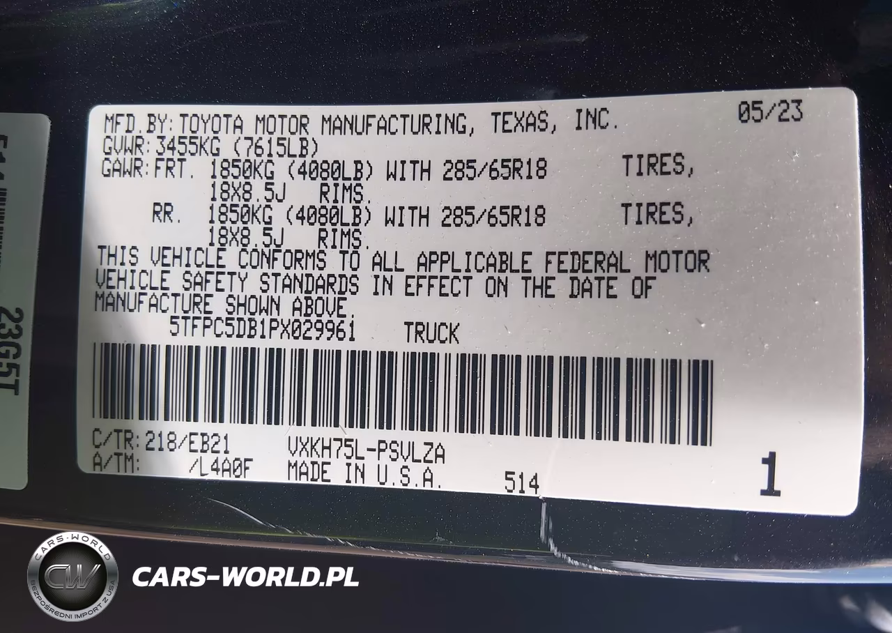 2023 Toyota Tundra Hybrid Trd Pro VIN:5TFPC5DB1PX029961 - 9