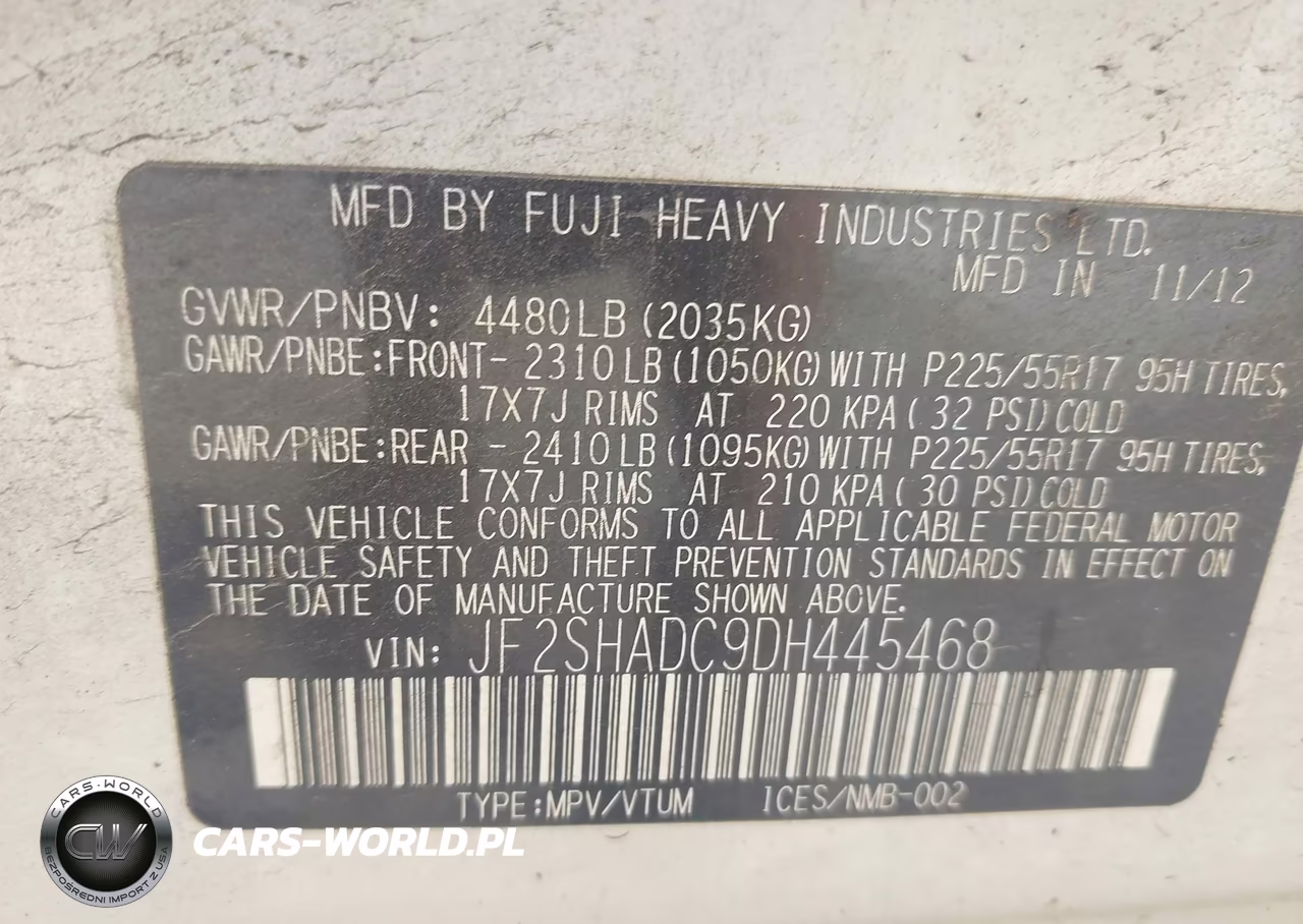 2013 Subaru Forester 2.5X Premium VIN:JF2SHADC9DH445468 - 9