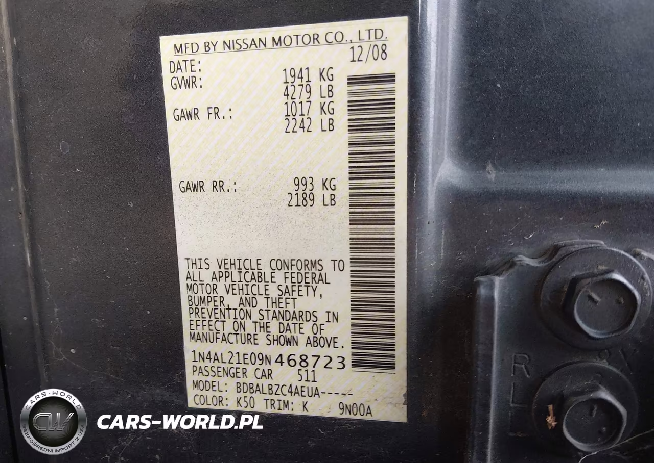 2009 Nissan Altima 2.5 S VIN:1N4AL21E09N468723 - 9