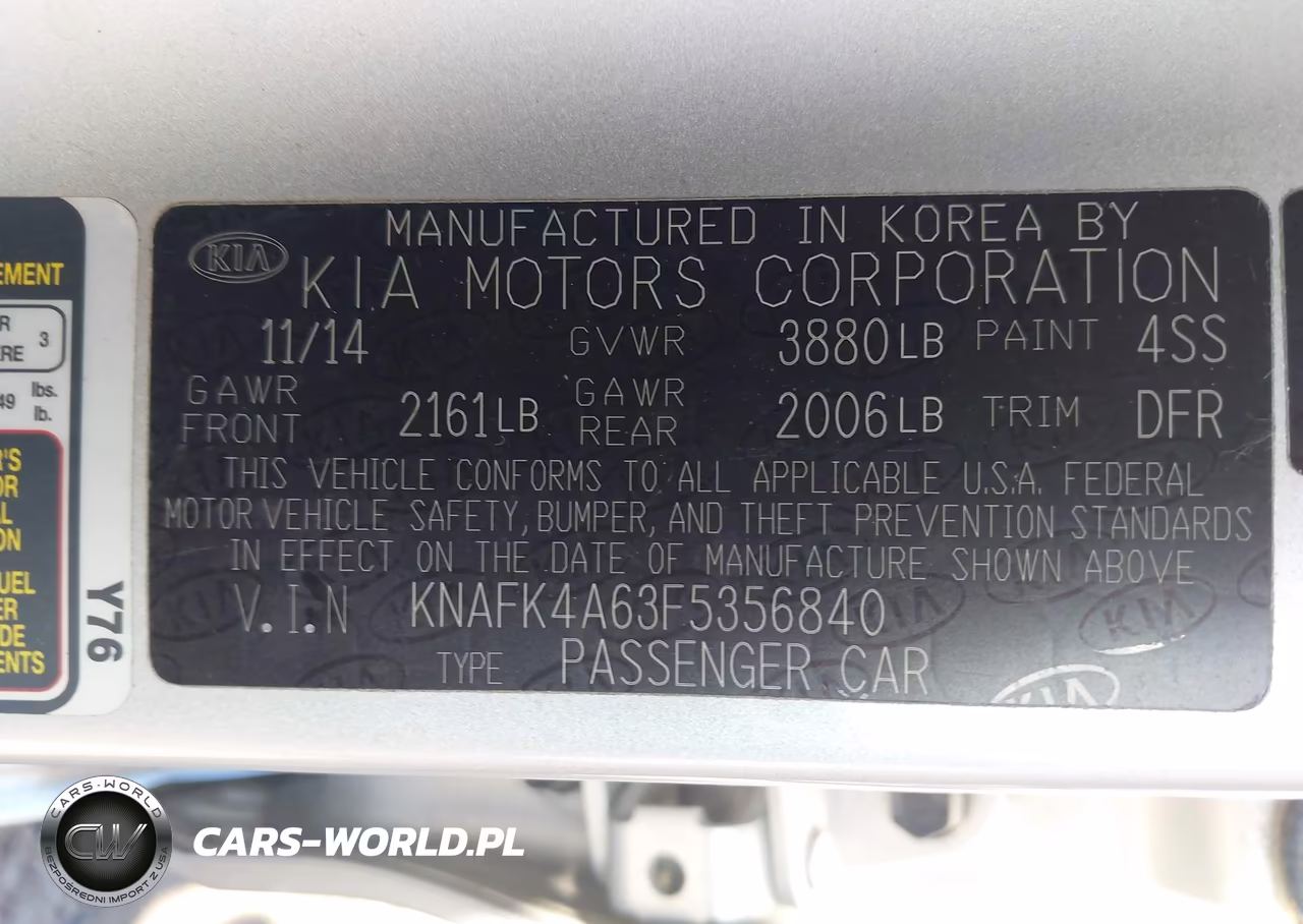 2015 Kia Forte Lx VIN:KNAFK4A63F5356840 - 9