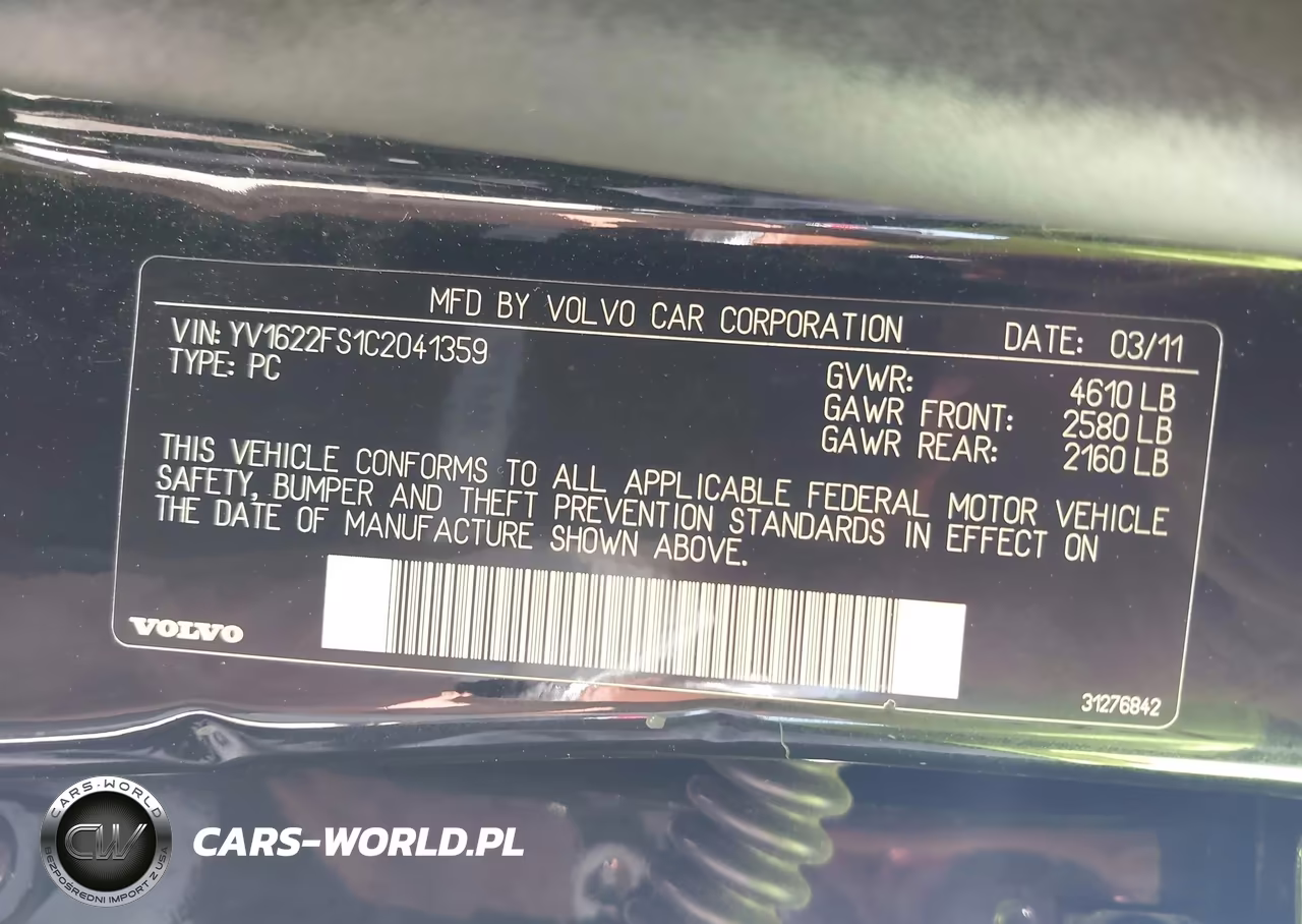2012 Volvo S60 T5 VIN:YV1622FS1C2041359 - 9