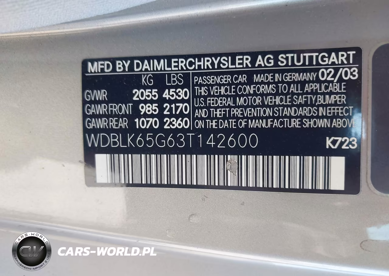 2003 Mercedes-Benz Clk 320 VIN:WDBLK65G63T142600 - 9