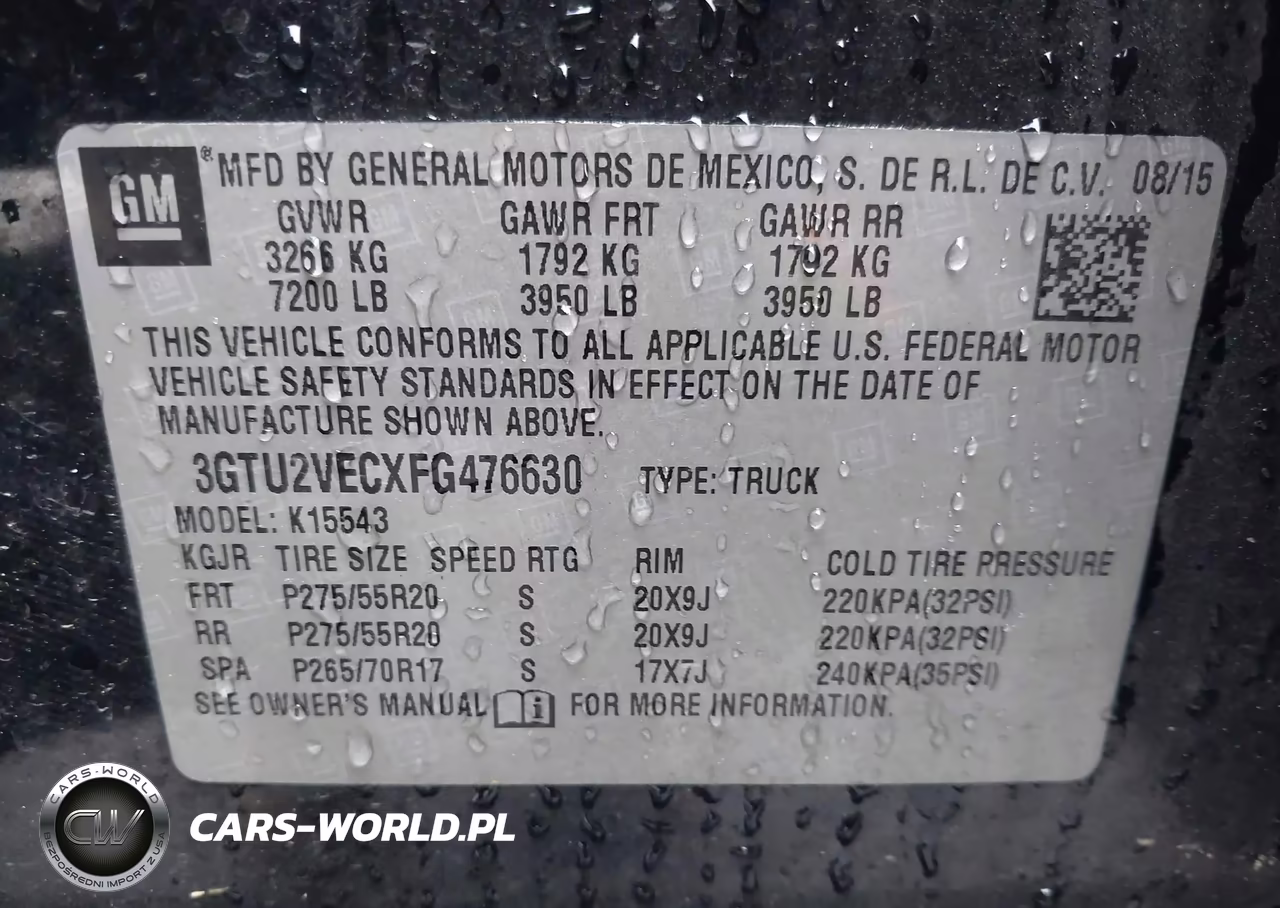 2015 GMC Sierra 1500 Slt VIN:3GTU2VECXFG476630 - 9