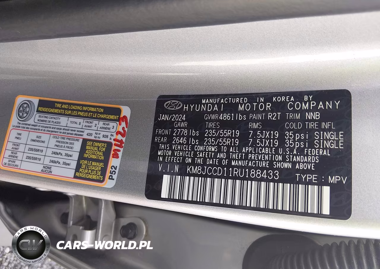 2024 Hyundai Tucson Hybrid Sel Convenience VIN:KM8JCCD11RU188433 - 9