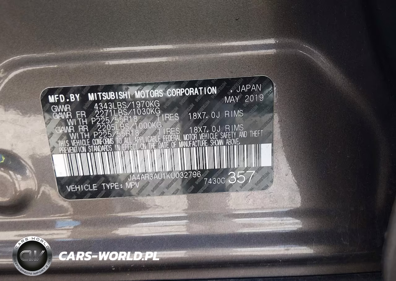 2019 Mitsubishi Outlander Sport 2.0 Es VIN:JA4AR3AU1KU032796 - 9