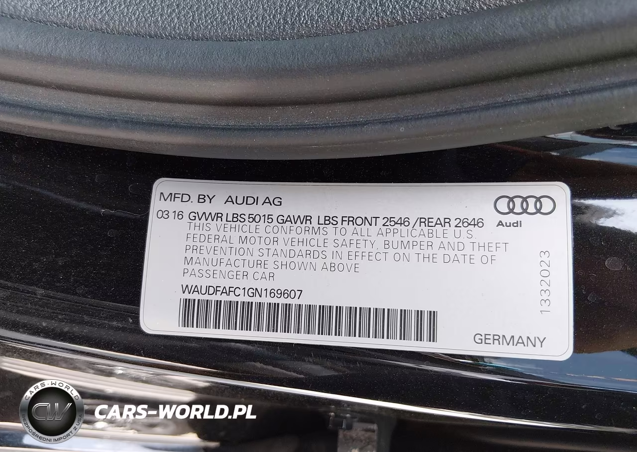 2016 Audi A6 2.0T Premium Plus VIN:WAUDFAFC1GN169607 - 9