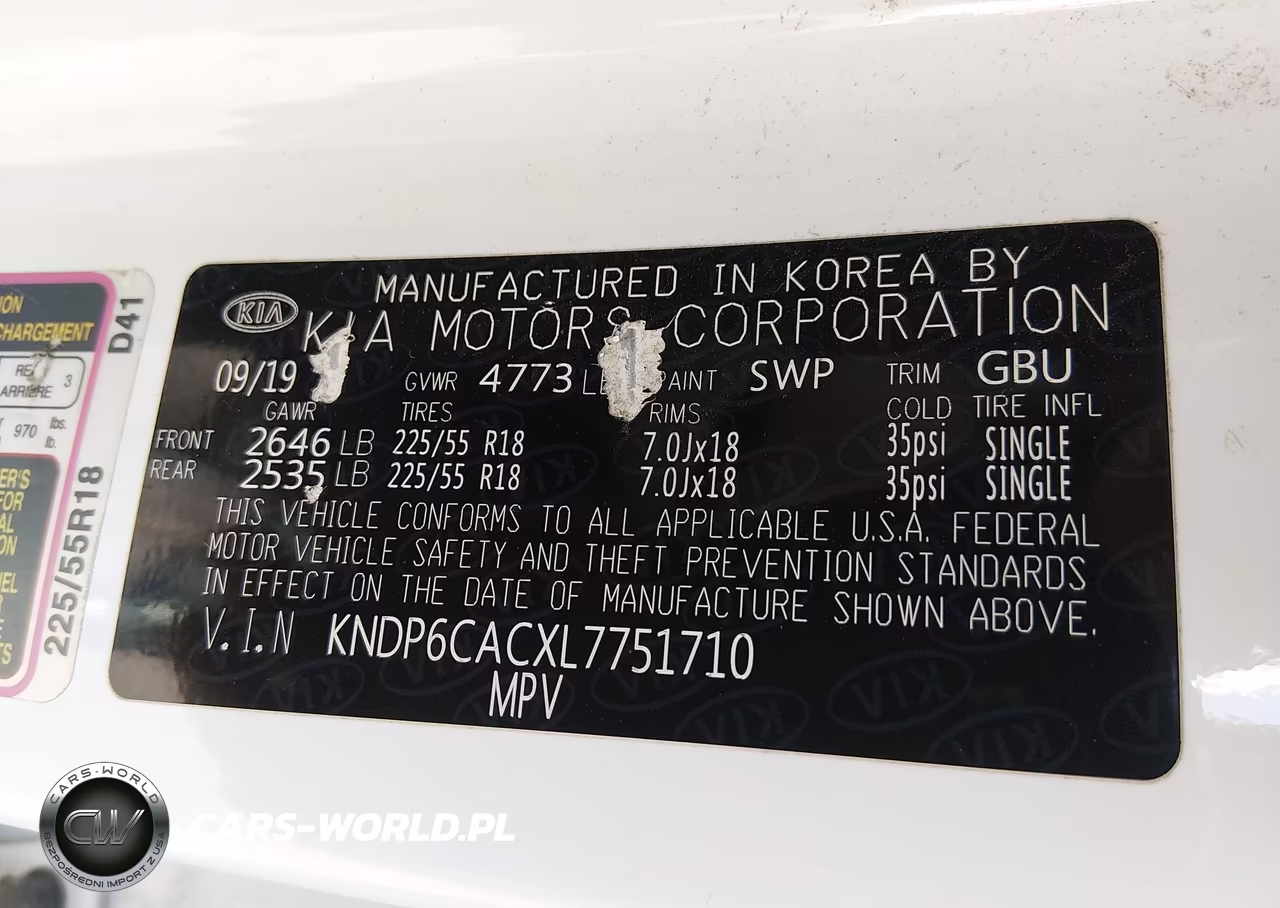 2020 Kia Sportage S VIN:KNDP6CACXL7751710 - 9