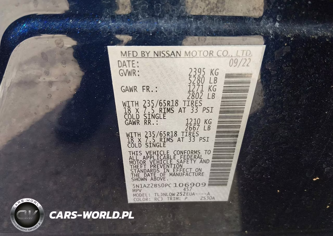 2023 Nissan Murano Sv Intelligent Awd VIN:5N1AZ2BS0PC106909 - 9