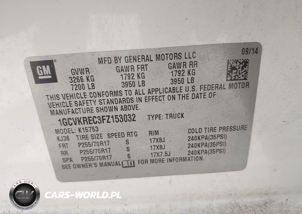 2015 Chevrolet Silverado 1500 Lt VIN:1GCVKREC3FZ153032 - 9